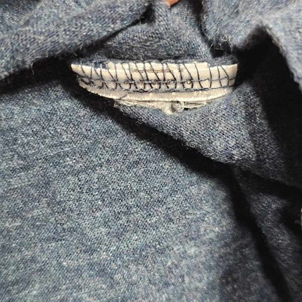 Polo Ralph Lauren T-Shirt Mens Large Navy Blue Custom Slim Fit Heathered Pony‎